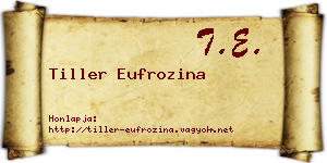 Tiller Eufrozina névjegykártya